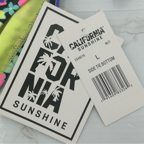 CALIFORNIA SUNSHINE Floral Side Tie Bottom - Picture 4 of 5